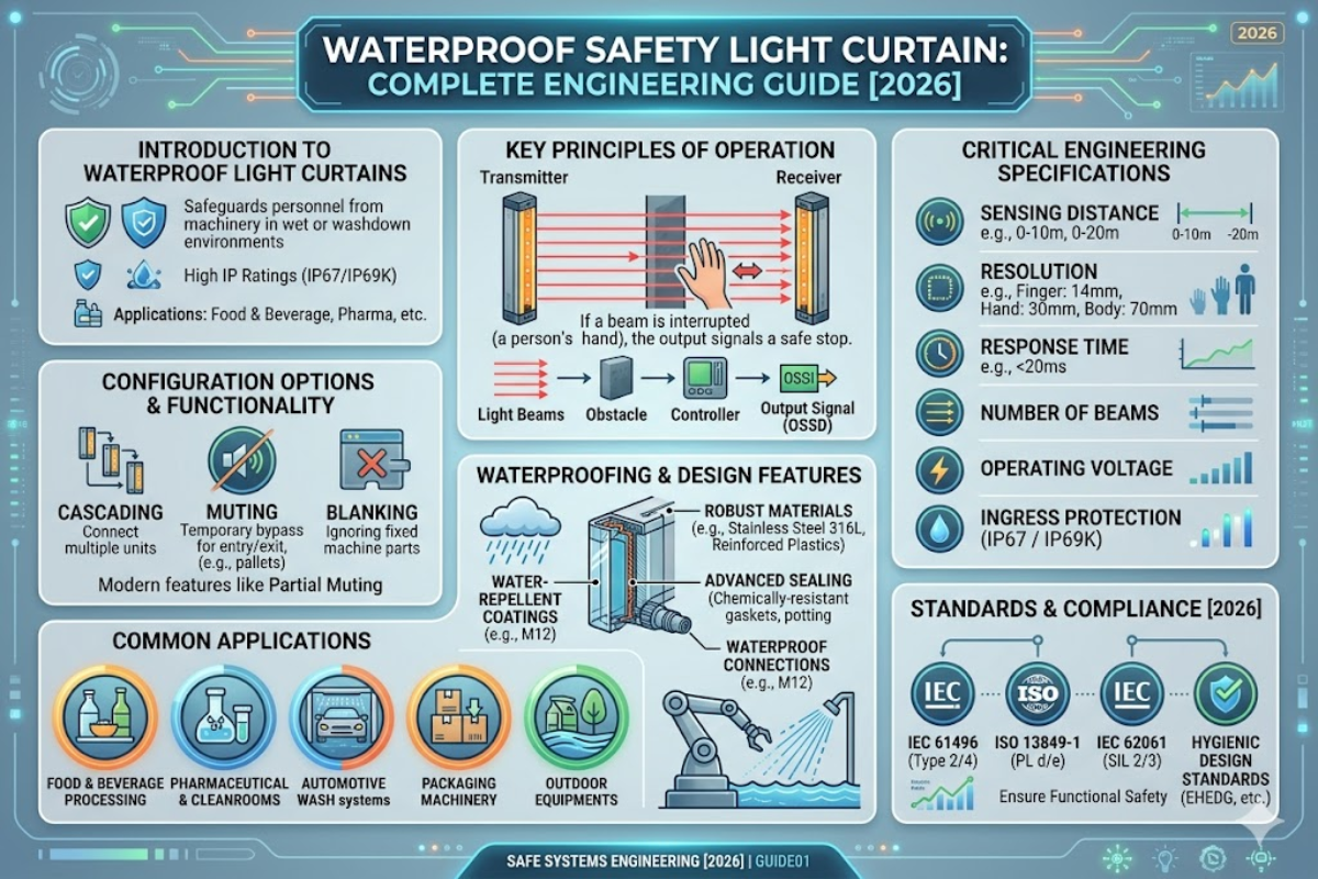 Waterproof Safety Light Curtain: Complete Engineering Guide [2026] - QJKH
