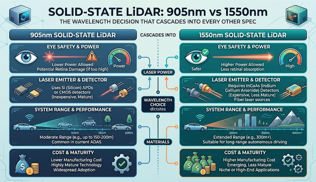 905 nm vs 1550 nm: The Wavelength Decision That Cascades Into Every Other Spec