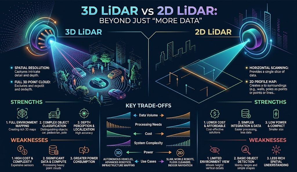 3D LiDAR vs 2D LiDAR: Trade-offs (Not Just "More Data")