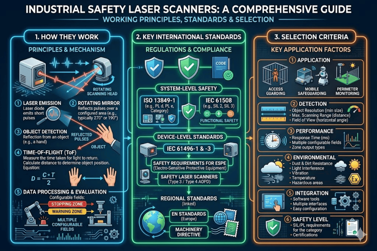 Industrial Safety Laser Scanners: How They Work, Standards & Selection ...