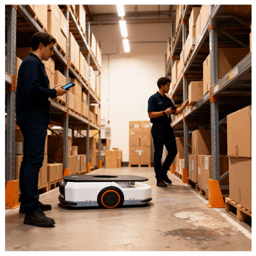 Logistics and Warehouse Robots Mid-Speed Transport