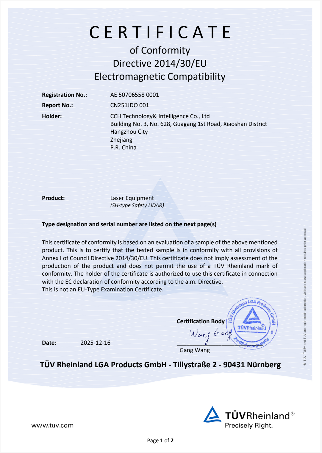 SH CE EMC 1