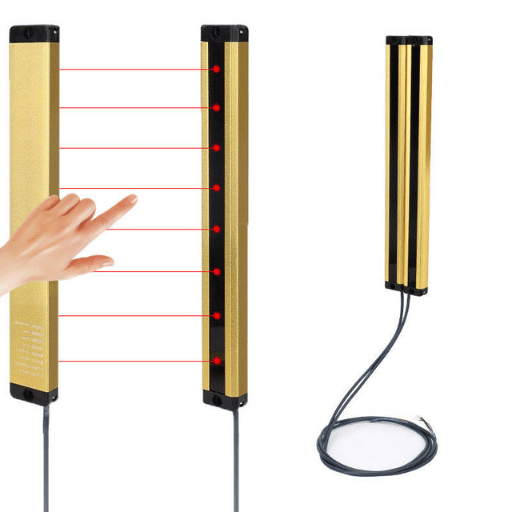 Safety Light Curtain for Finger and Hand Protection Resolution, ISO 13855 Distance, and Type 4 Compliance