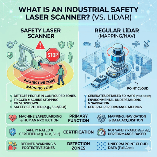 What Is an Industrial Safety Laser Scanner (And How It Differs from a Regular LiDAR)