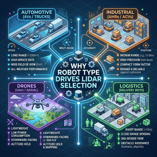 Why Robot Type Drives LiDAR Selection