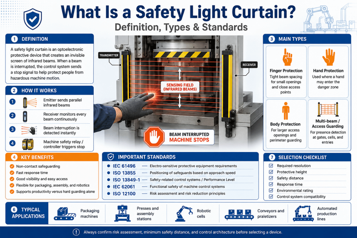 What Is a Safety Light Curtain? Definition, Types & Standards - QJKH