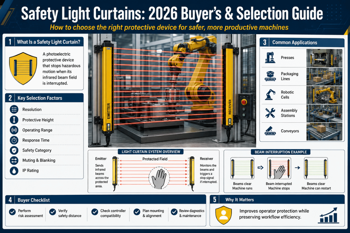 Light Curtain Labelling Safety Light Curtains: 2026 Buyer's & Selection Guide - QJKH