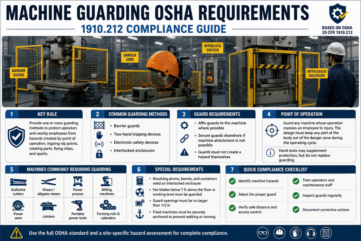 Machine Guarding OSHA Requirements: 1910.212 Compliance Guide - QJKH