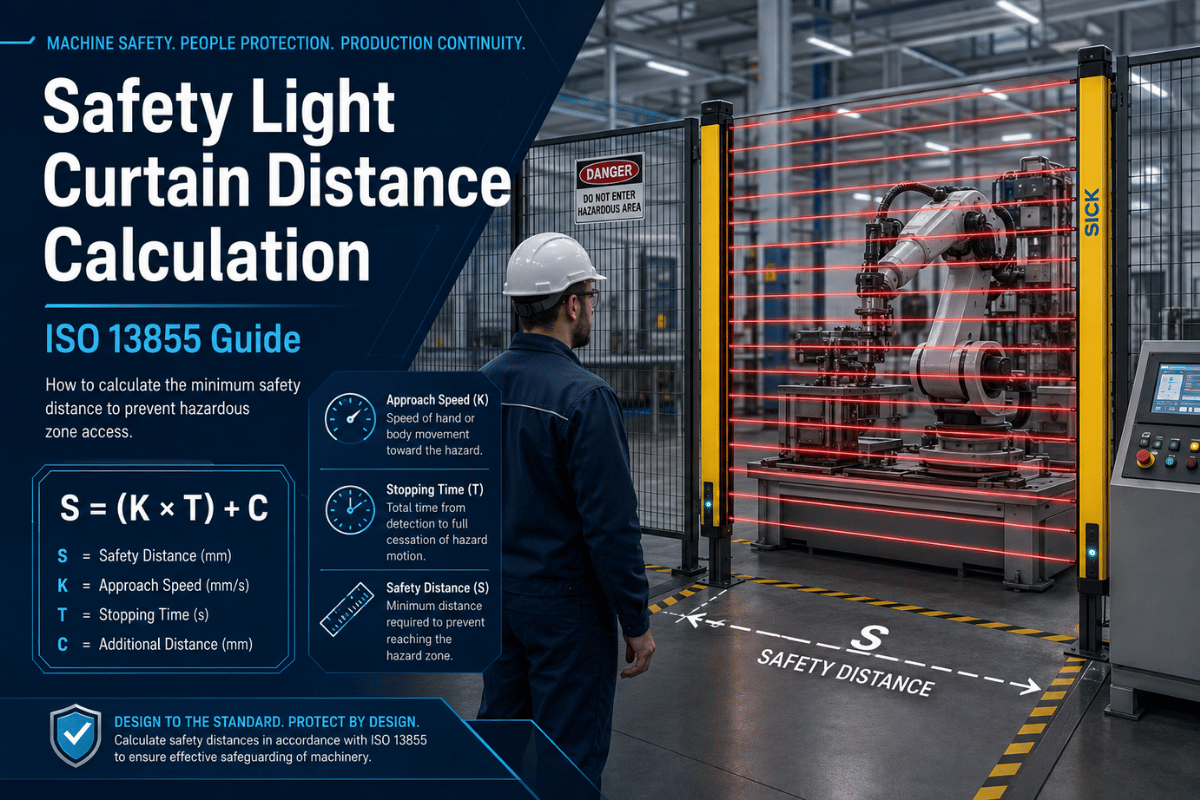 Safety Light Curtain Distance Calculation (ISO 13855 Guide) - QJKH