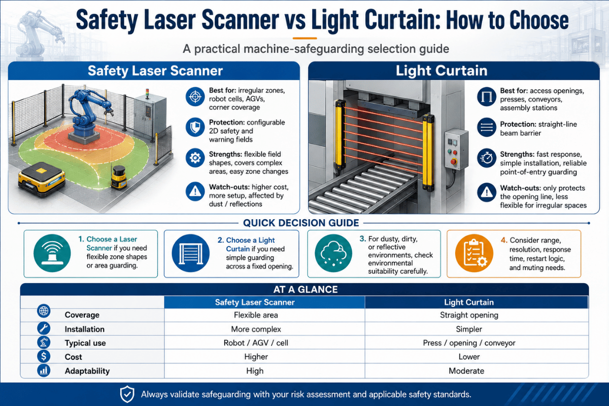 QJKH selection tools for safety scanner and light curtain projects