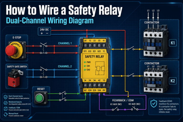 How to Wire a Safety Relay: Dual-Channel Wiring Diagram