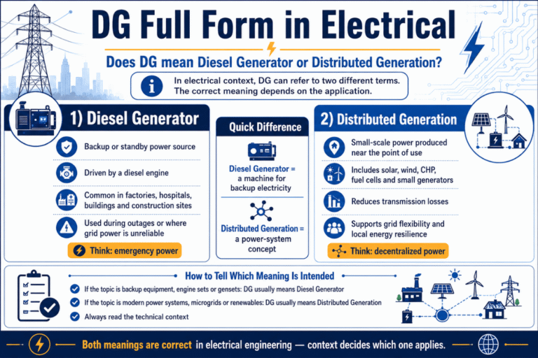 DG Full Form in Electrical: Diesel or Distributed?