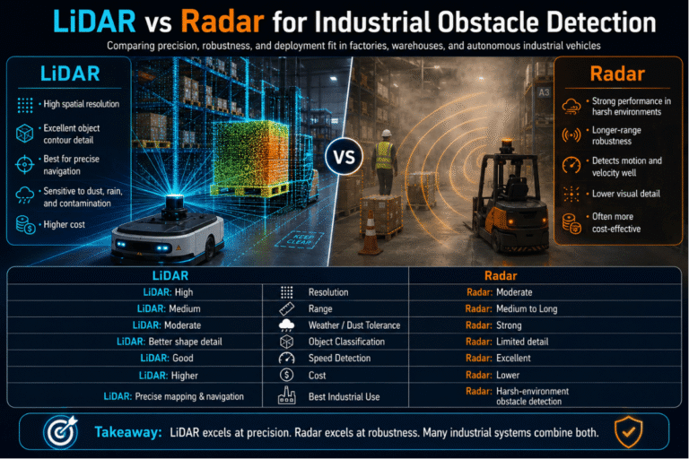 LiDAR vs Radar for Industrial Obstacle Detection