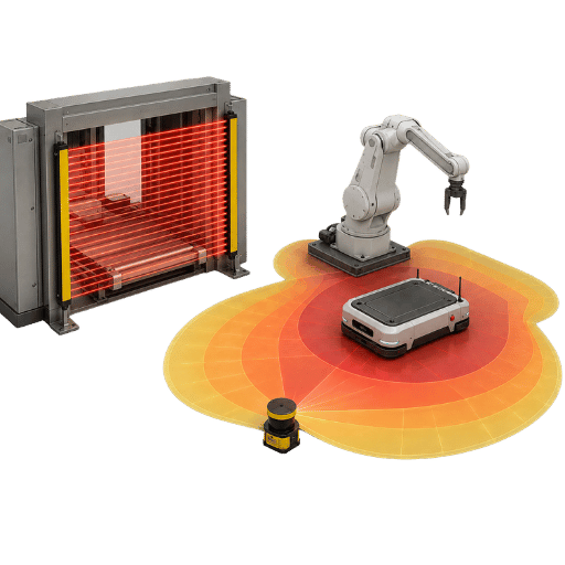 How Each Device Detects: Detection Plane vs Scanning Field