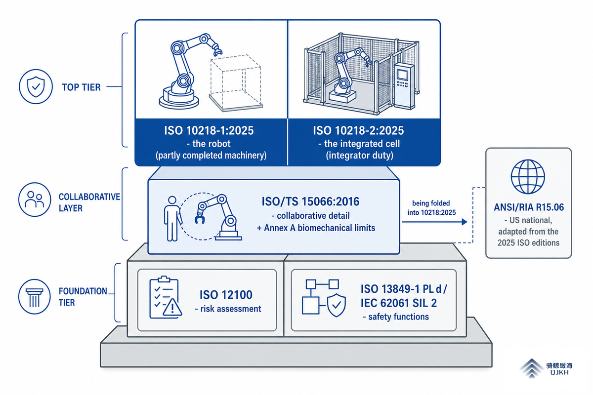 The Standards Stack: ISO 10218, ISO/TS 15066 and ANSI/RIA R15.06 — QJKH